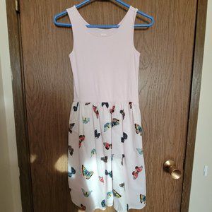 Pale Pink GAP Sun Dress with Colorful Butterflies